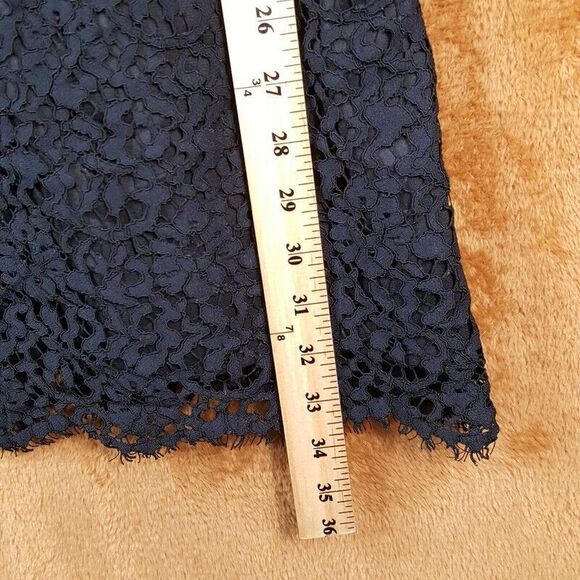 MILLY Womens Dress Size 2 Black Layered Sheath Lace Illusion GABRIELLE $495 - Picture 12 of 13